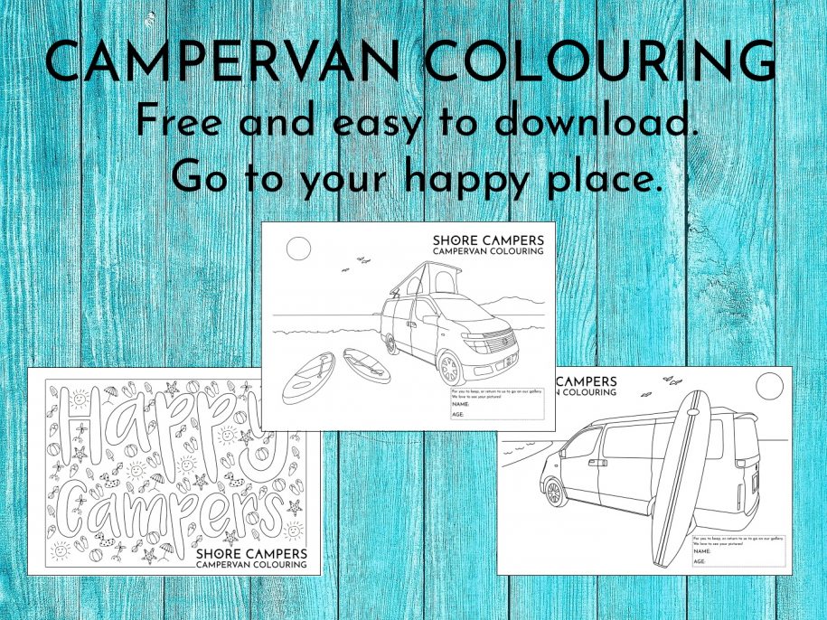 Free Campervan Colouring Sheets